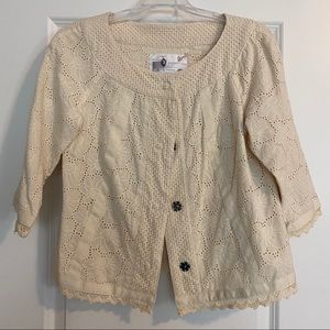 Kenzie cropped lace jacket sz S